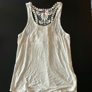 Cream lace tank top